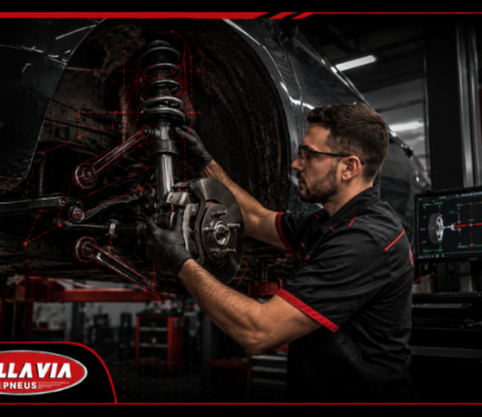Quando trocar a suspensão completa do carro (troca do kit de suspensão) Mecânico realizando troca do Kit de Suspensão - Della Via Pneus